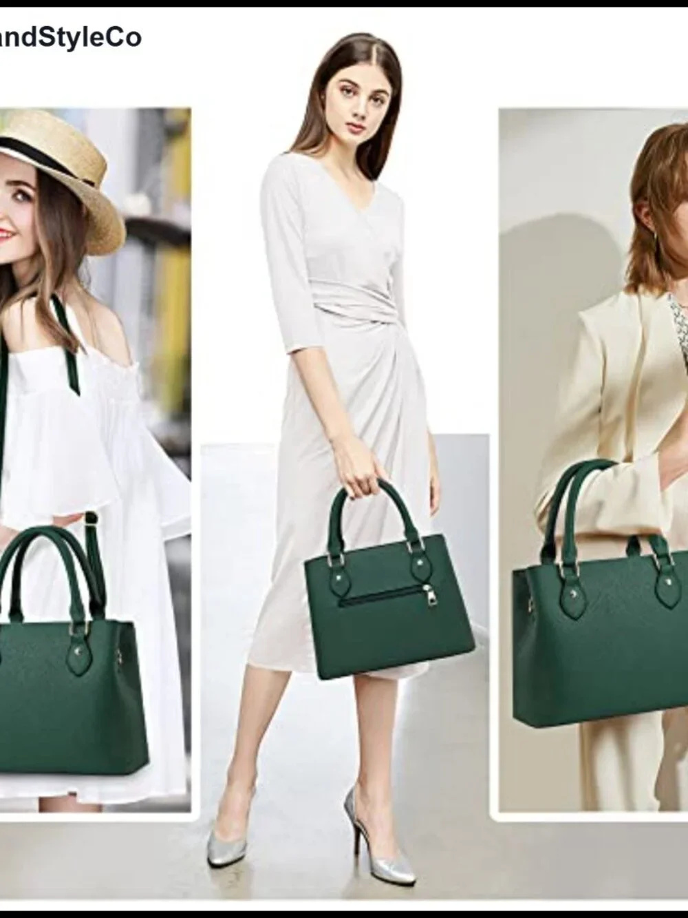 Faux Leather Satchel Crossbody Tote Shoulder Bag with Adjustable Strap